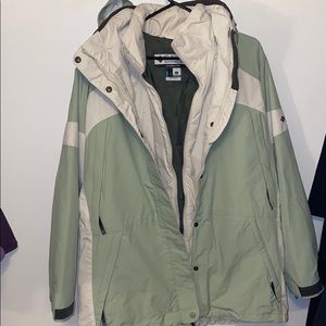 Mint and white Columbia jacket